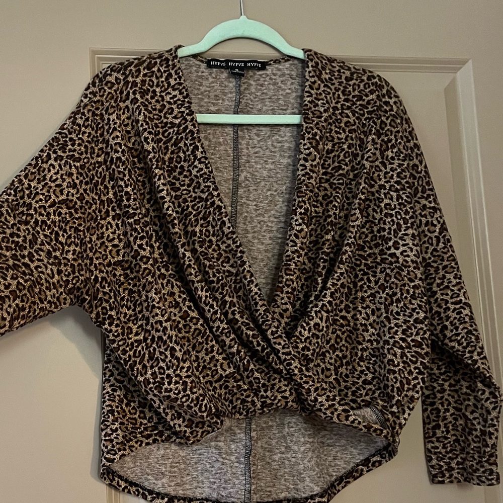 Cheetah print pullover blouse